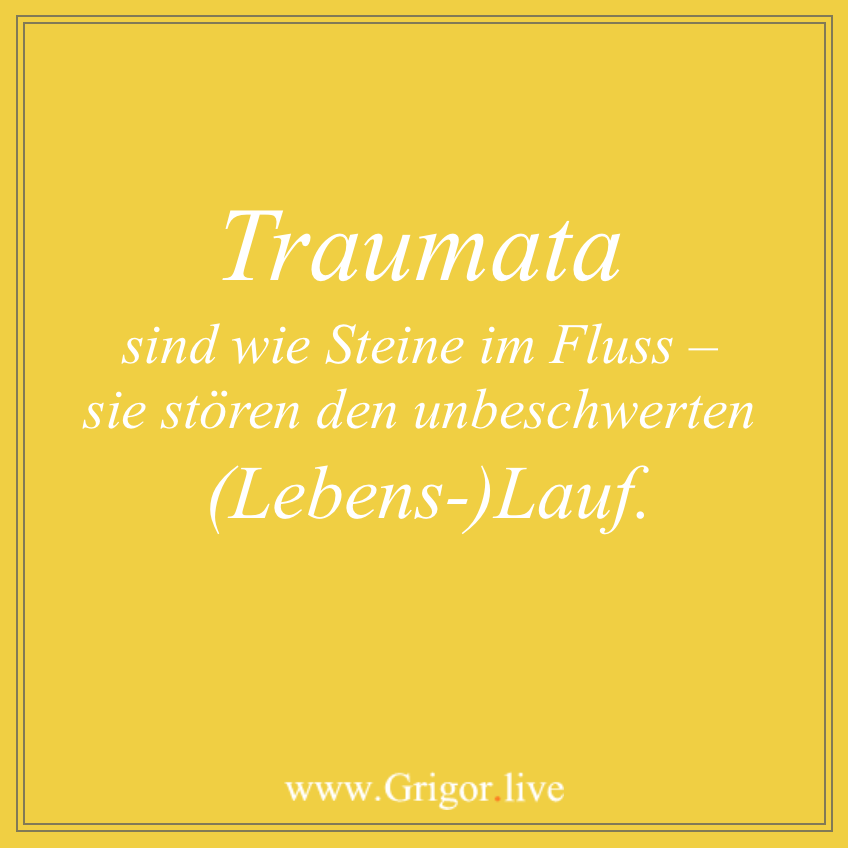 Es gilt also, kleine wie große Verletzungen aus deinem bisherigen Lebensweg zu verarbeiten, damit dein Leben dir nicht vorkommt wie eine gefährliche Stromschnelle.